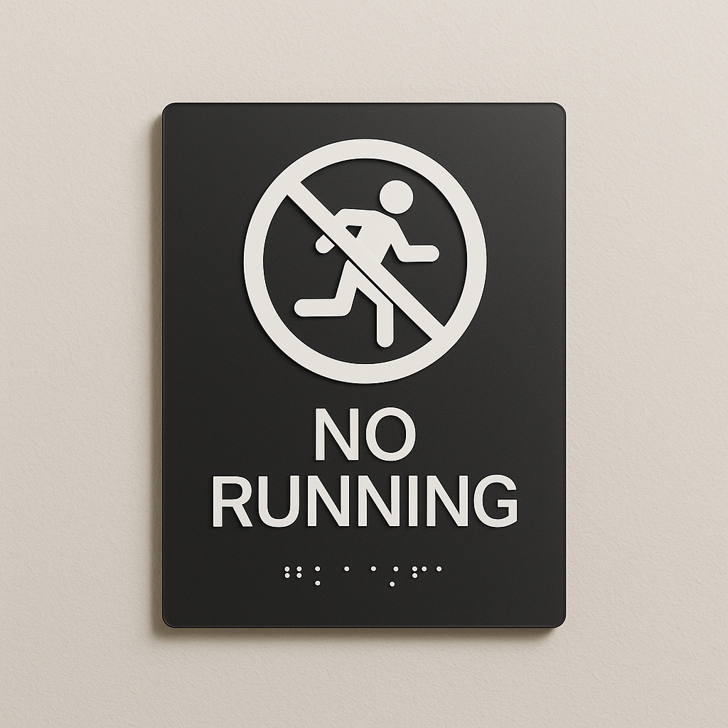 No Running Sign