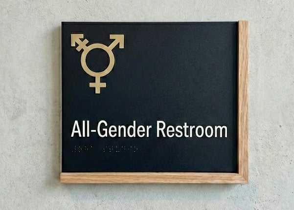 All‑Gender Restroom Sign | Edge Wood