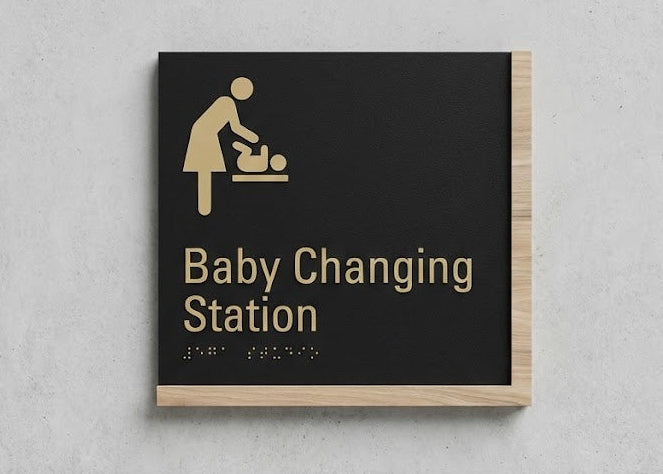 Baby Changing Station Sign | Edge Wood