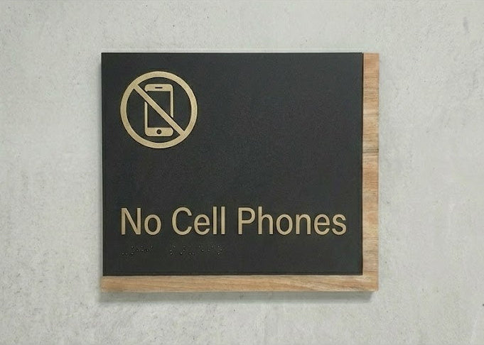 No Cell Phones Sign | Edge Wood