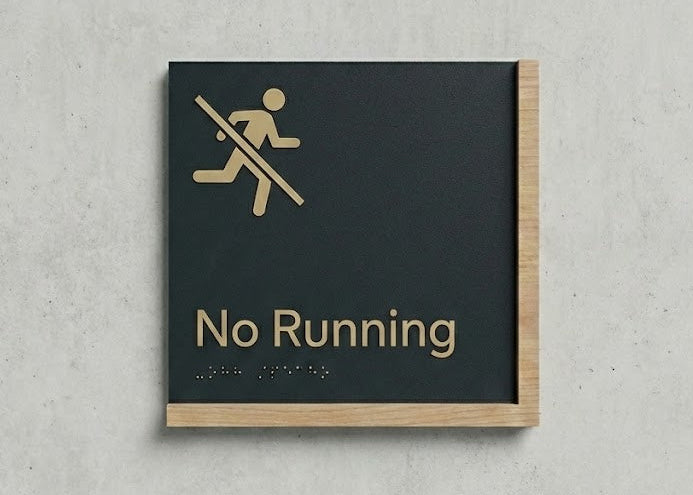 No Running Sign | Edge Wood