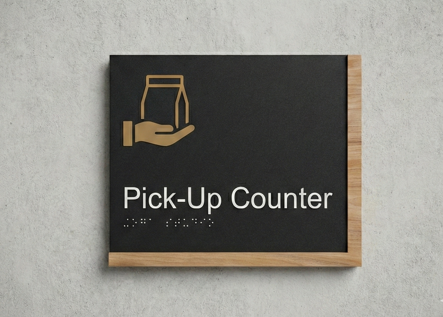 Pick‑Up Counter Sign | Edge Wood