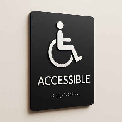 Accessible Restroom Sign | Minimal Classic