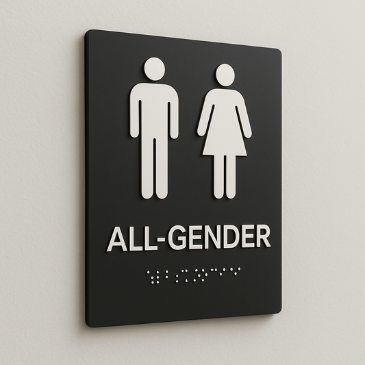 All Inclusive Gender Sign All-Gender Restroom Signs - Inclusive Washrooms – Wesign