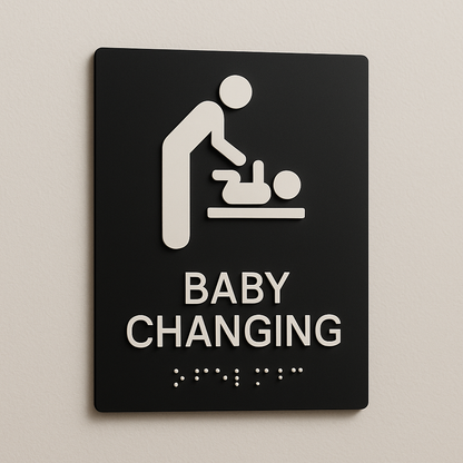Baby Changing Station Sign | Minimal Classic