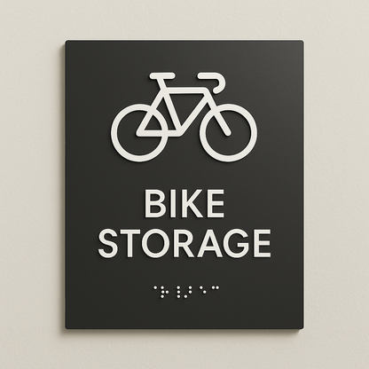 Bike Storage Sign | Minimal Classic