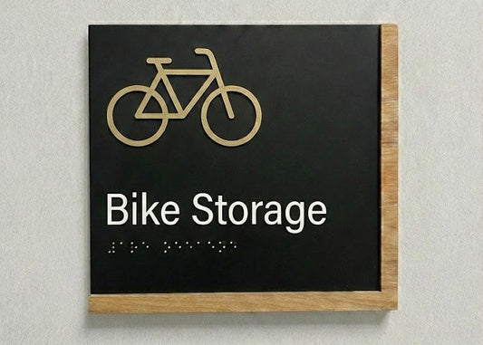 Bike Storage Sign | Edge Wood