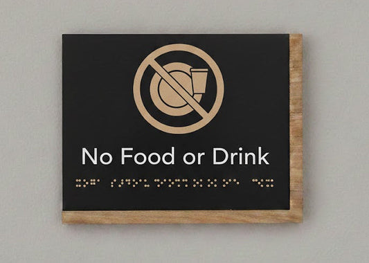 No Food or Drink Sign | Edge Wood