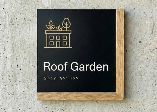 Roof Garden Sign | Edge Wood