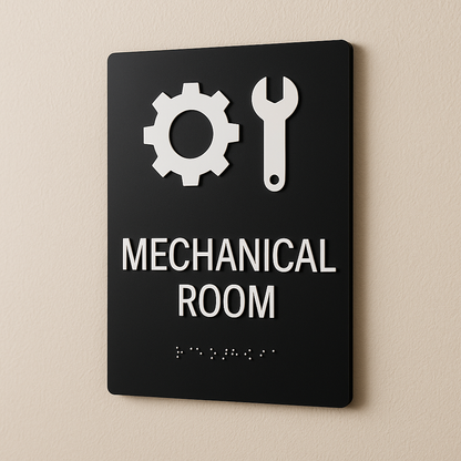 Mechanical Room Sign | Minimal Classic