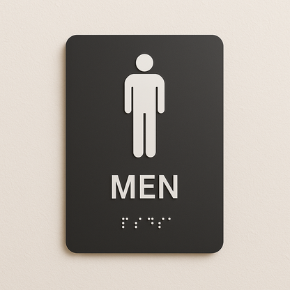 Men Restroom Sign | Minimal Classic