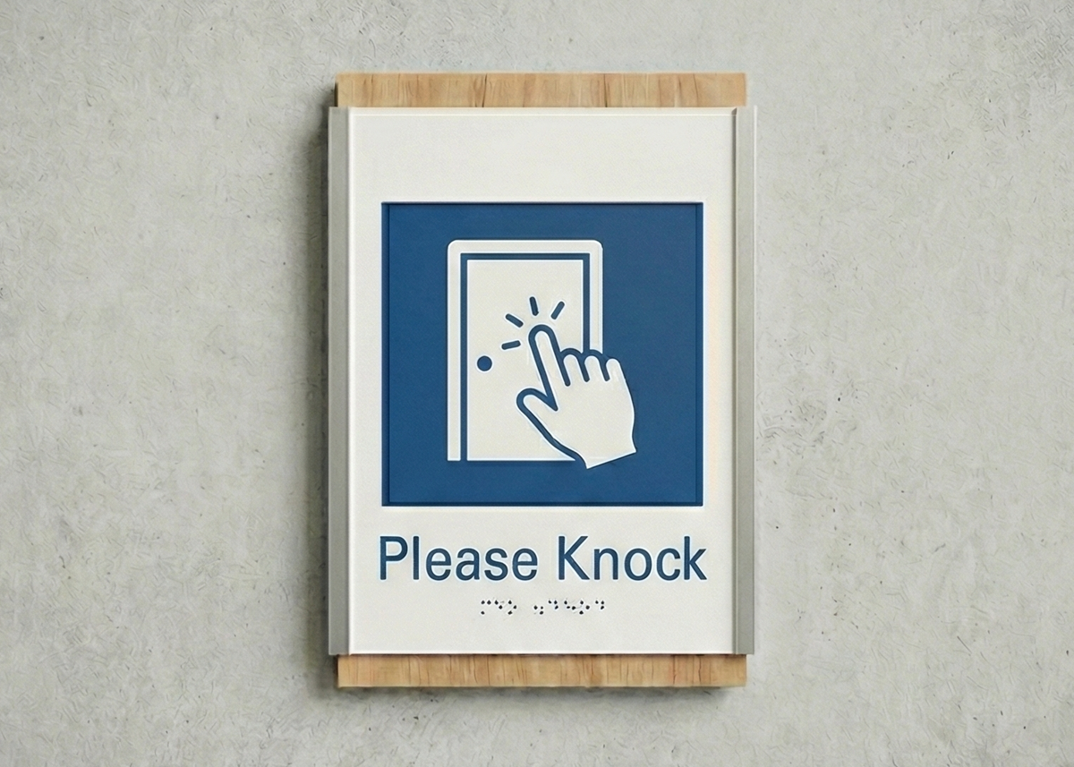 Please Knock Sign | MultiLayer