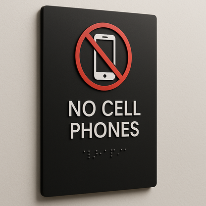 No Cell Phones Sign | Minimal Classic