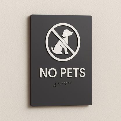 No Pets Sign | Minimal Classic