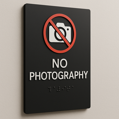 No Photography Sign | Minimal Classic