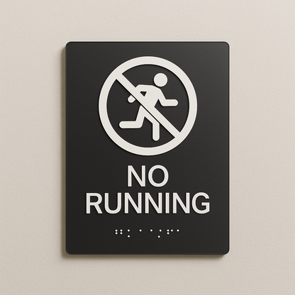 No Running Sign | Minimal Classic