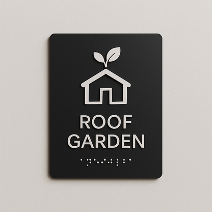 Roof Garden Sign | Minimal Classic