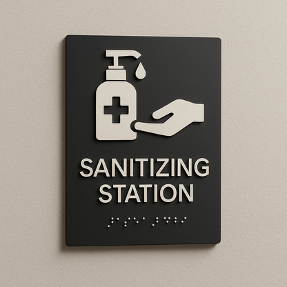 Sanitizing Station Sign | Minimal Classic
