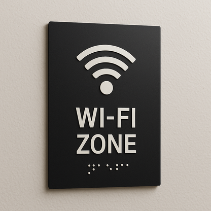 Wi‑Fi Zone Sign | Minimal Classic