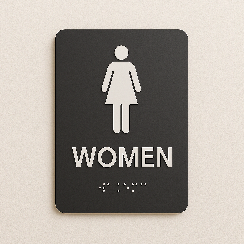 Women Restroom Sign | Female Washroom Sign – Wesign