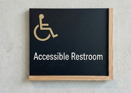 Accessible Restroom Sign | Edge Wood