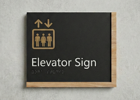 Elevator Sign | Edge Wood