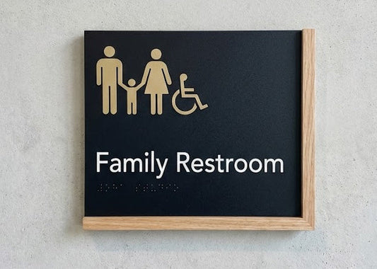 Family Restroom Sign | Edge Wood