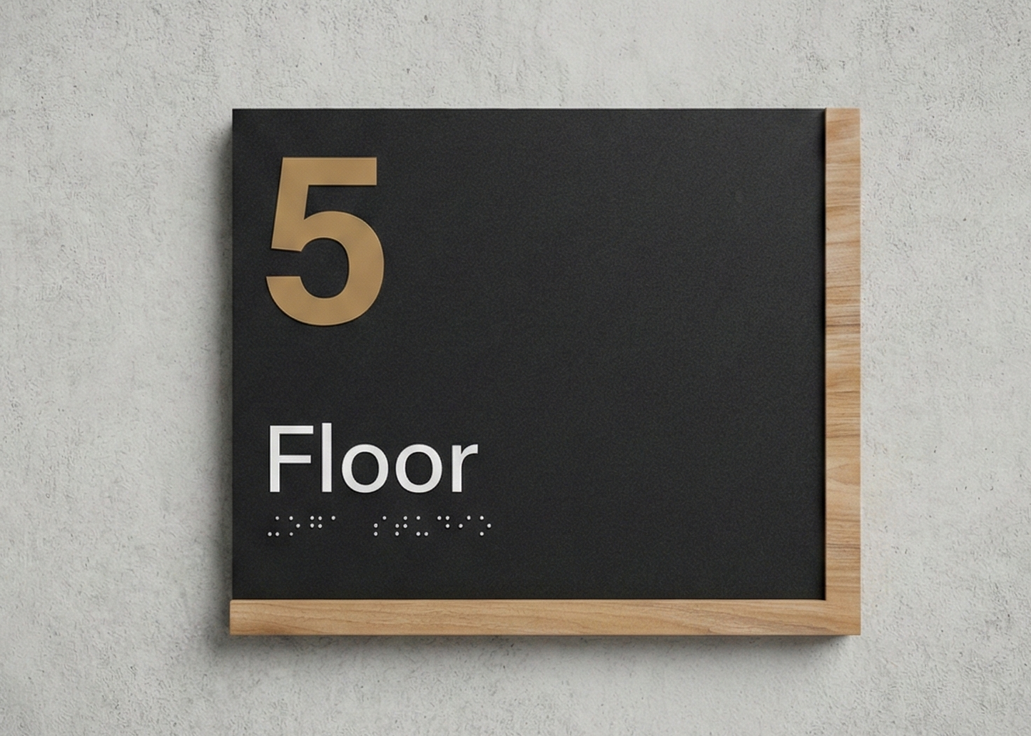 Floor Number Sign | Edge Wood