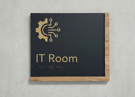IT Room Sign | Edge Wood