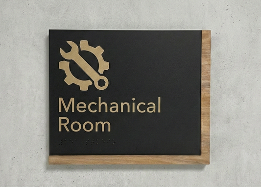 Mechanical Room Sign | Edge Wood