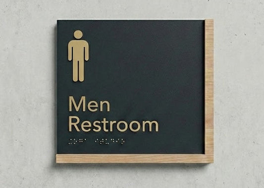 Men Restroom Sign | Edge Wood