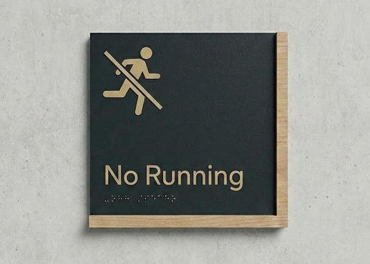 No Running Sign | Edge Wood