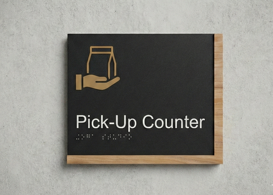 Pick‑Up Counter Sign | Edge Wood