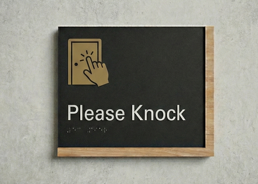 Please Knock Sign | Edge Wood