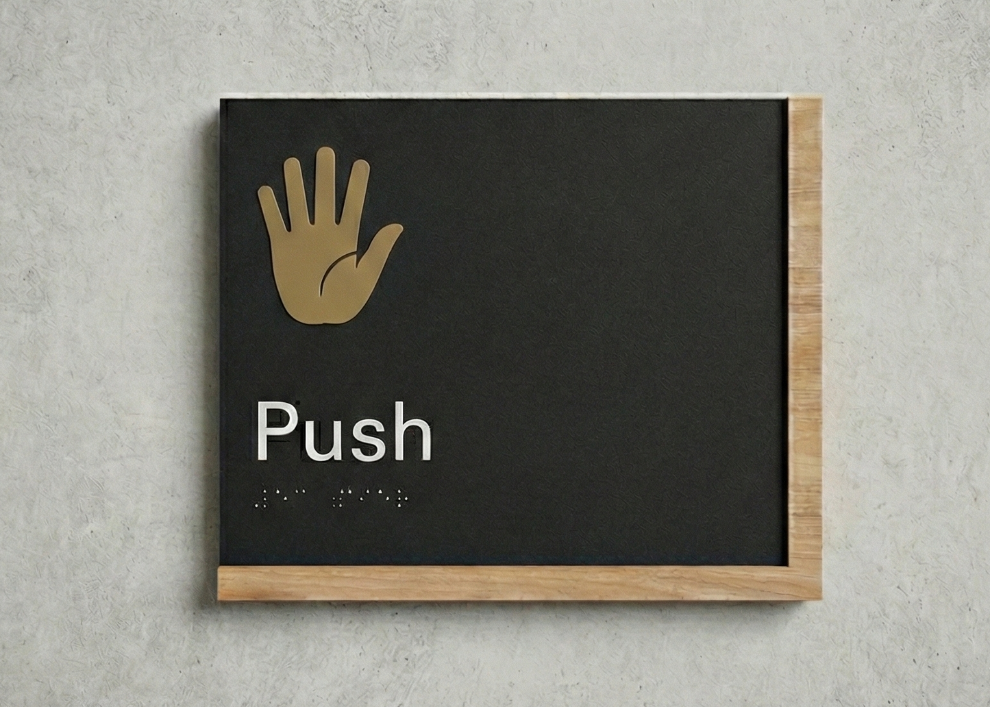Push Sign | Edge Wood