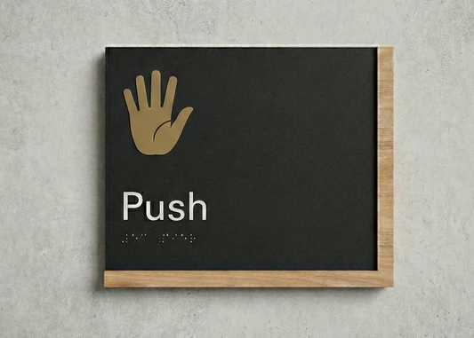 Push Sign | Edge Wood