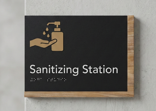 Sanitizing Station Sign | Edge Wood