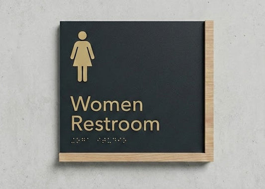 Women Restroom Sign | Edge Wood